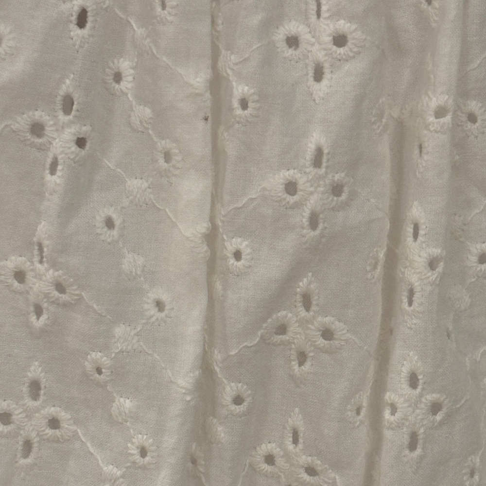 Capulet Anthropologie White Smocked Eyelet Mini Dress XS Gemma Eloise - Picture 9 of 10